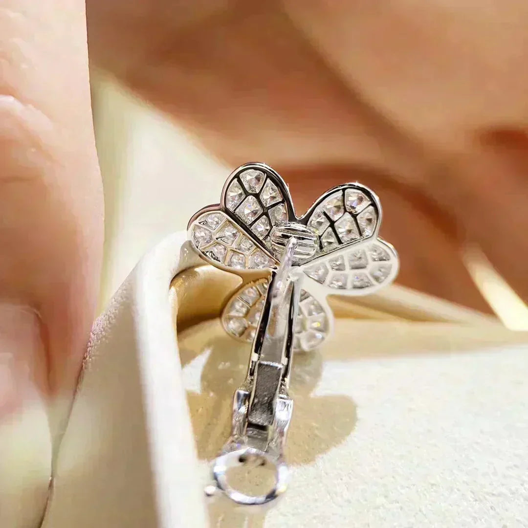 Aura CLOVER COMOS DIAMOND EARRINGS SILVER