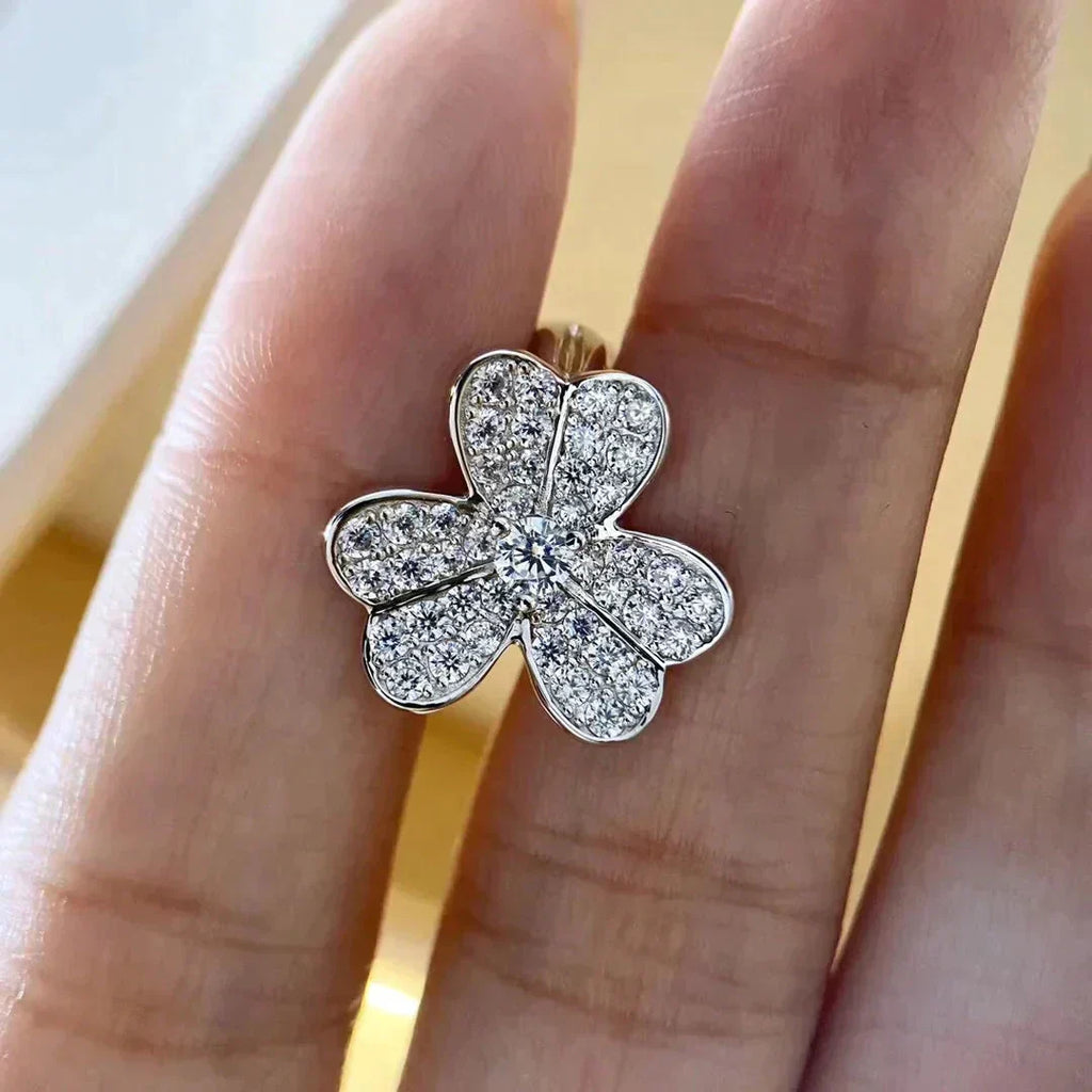 Aura CLOVER COMOS DIAMOND EARRINGS SILVER