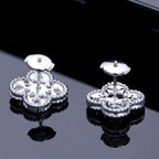 Aura CLOVER 1 MOTIFS DIAMOND STUD EARRINGS SILBER