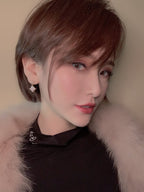 Aura DOUBLE STAR PINK GOLD MOP DROP EARRINGS