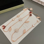Aura LUCKY SPRING 15 MOTIFS ROSE GOLD NECKLACE