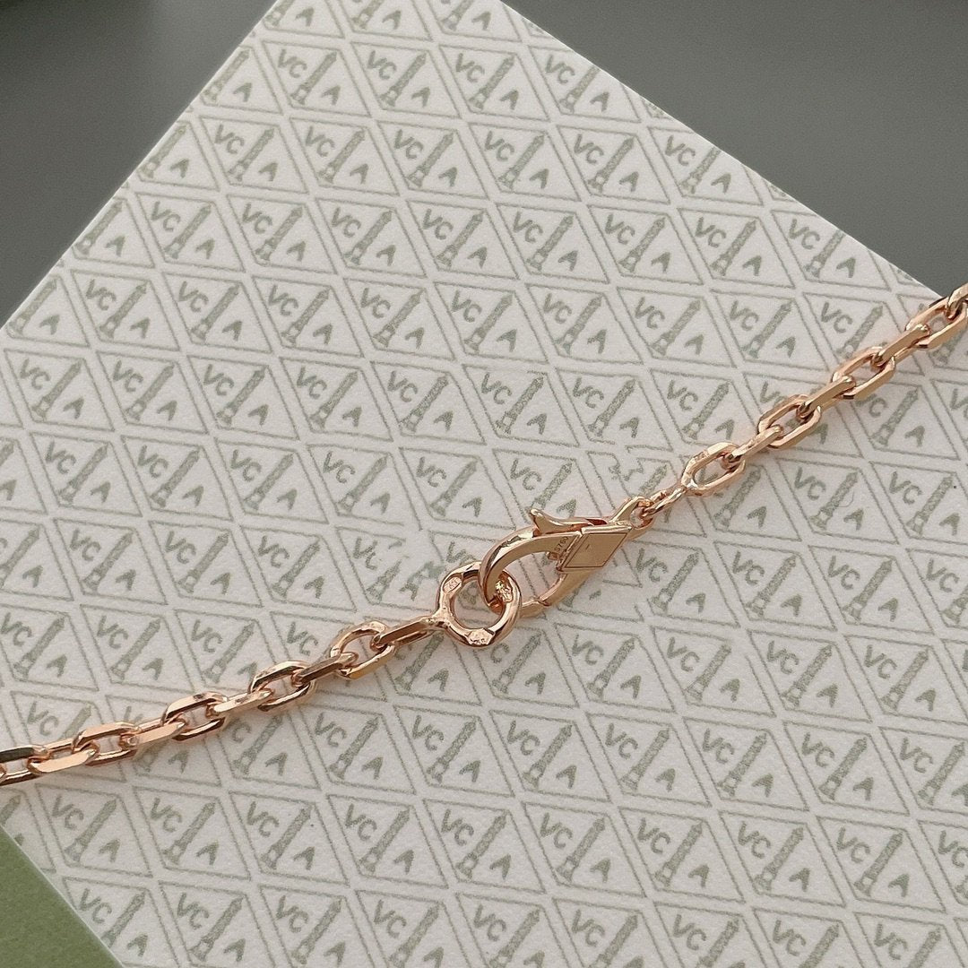 Aura LUCKY SPRING 15 MOTIFS ROSE GOLD NECKLACE
