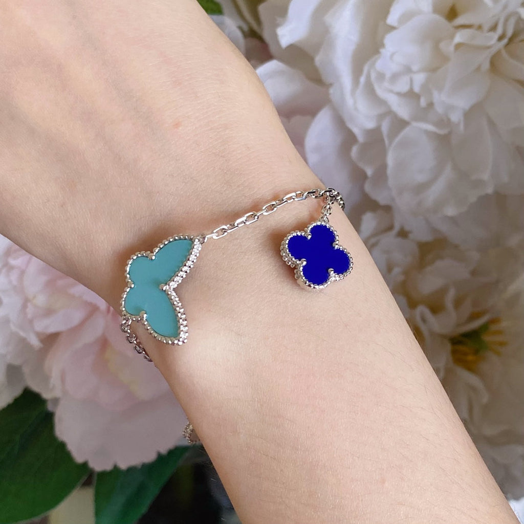 Aura LUCKY SPRING SILVER BRACELET 4 MOTIF