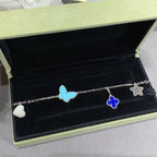 Aura LUCKY SPRING SILVER BRACELET 4 MOTIF