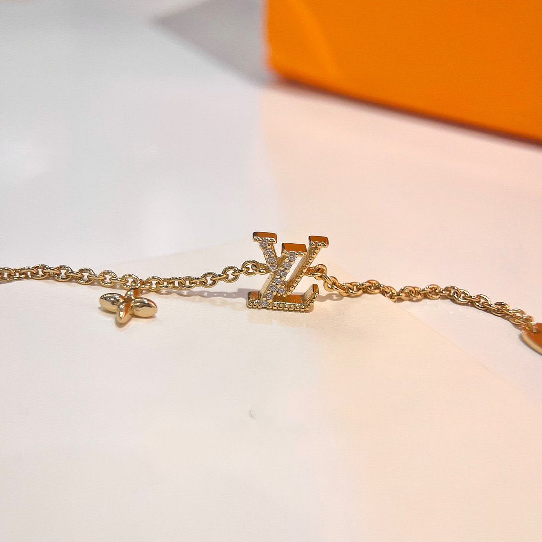 [⭐Aura ]LOGO STAR MOTIF GOLD BRACELET