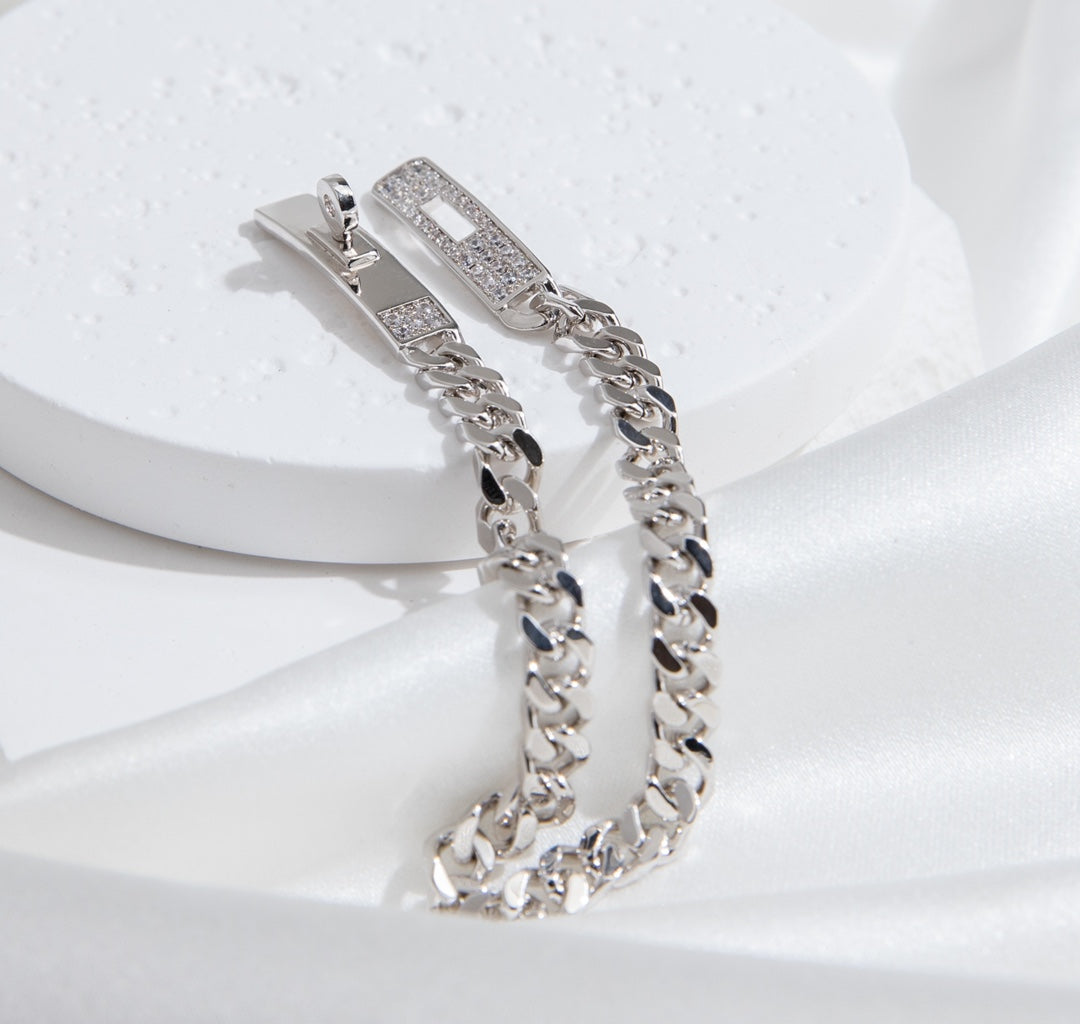 Aura KELLY CHAIN SILVER DIAMOND BRACELET