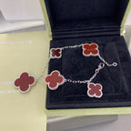 Aura CLOVER 5 MOTIVE SILBER CARNELIAN ARMBAND