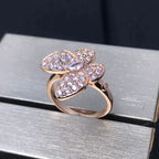 Aura BUTTERFLY PINK GOLD DIAMOND RING