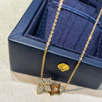 Aura STAR BLOSSOM NECKLACE PINK GOLD DIAMONDS