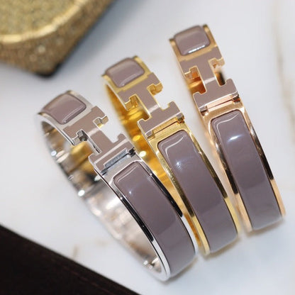 [⭐Aura ]H BRACELET 12MM BROWN