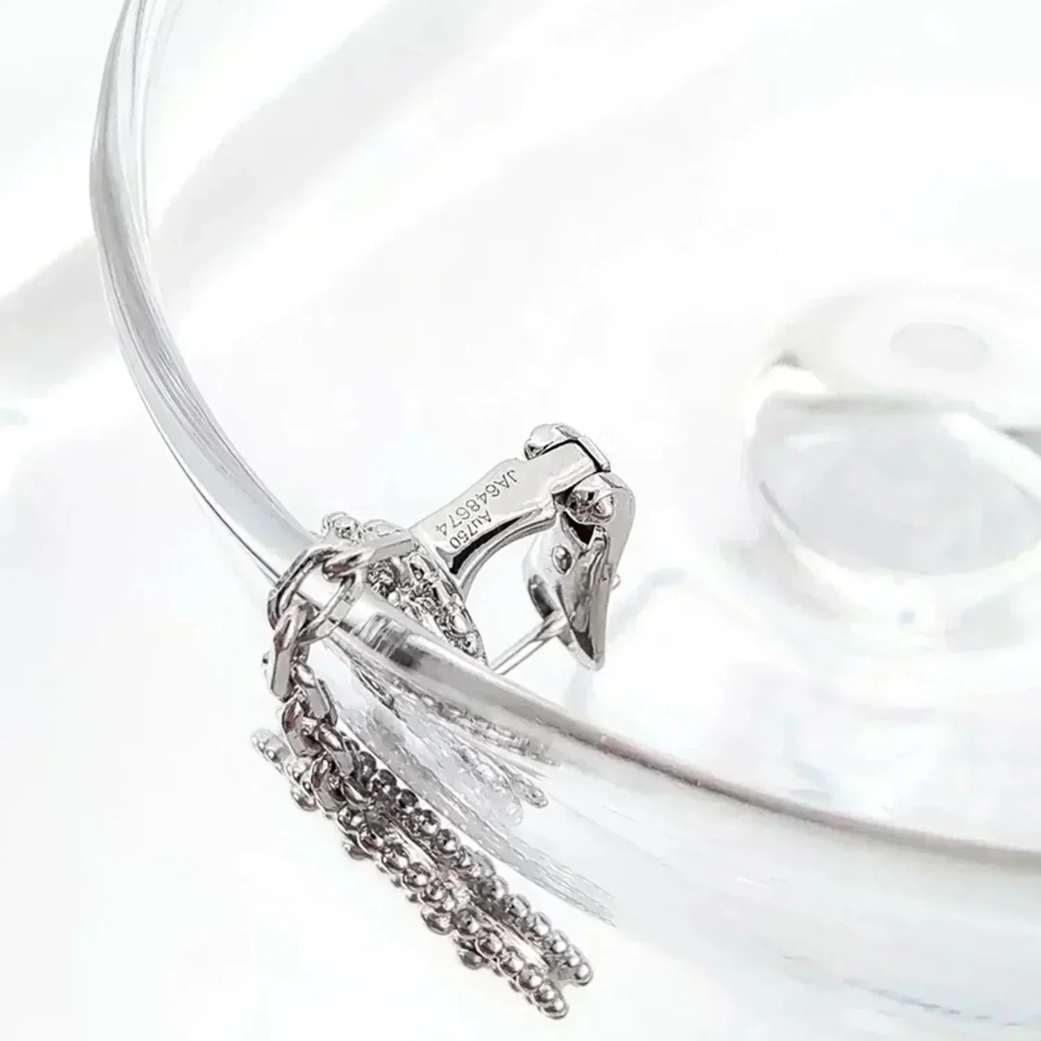 Aura CLOVER 2 MOTIVE DIAMANT ONYX OHRRINGE SILBER