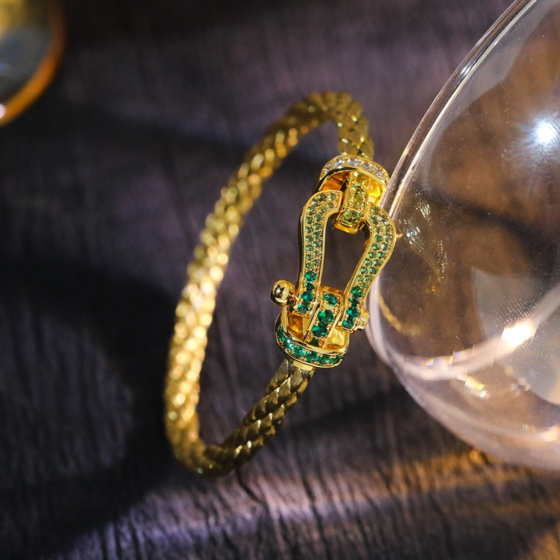 [⭐Aura ]FORCE 10 GOLD GREEN DIAMOND PAVED