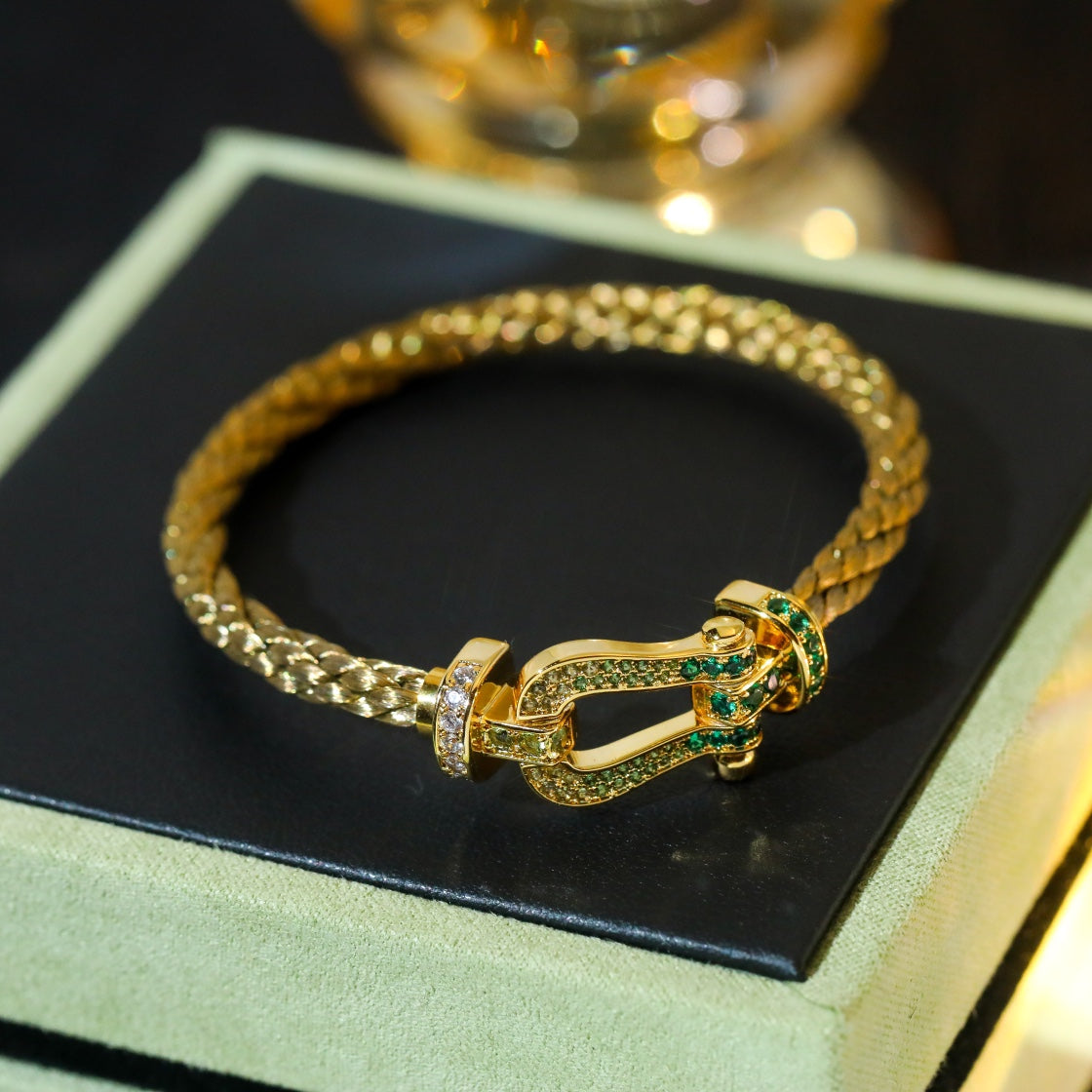 Aura FORCE 10 GOLD GREEN DIAMOND PAVED