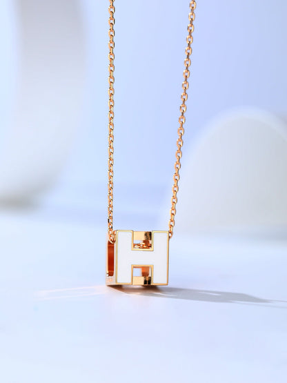 [⭐Aura ]H CAGE PINK GOLD NECKLACE