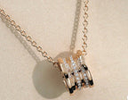 [⭐DORISW]ZERO 1 PINK GOLD DIAMOND NECKLACE