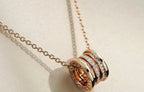 [⭐DORISW]ZERO 1 PINK GOLD DIAMOND NECKLACE