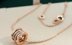 [⭐DORISW]ZERO 1 PINK GOLD DIAMOND NECKLACE