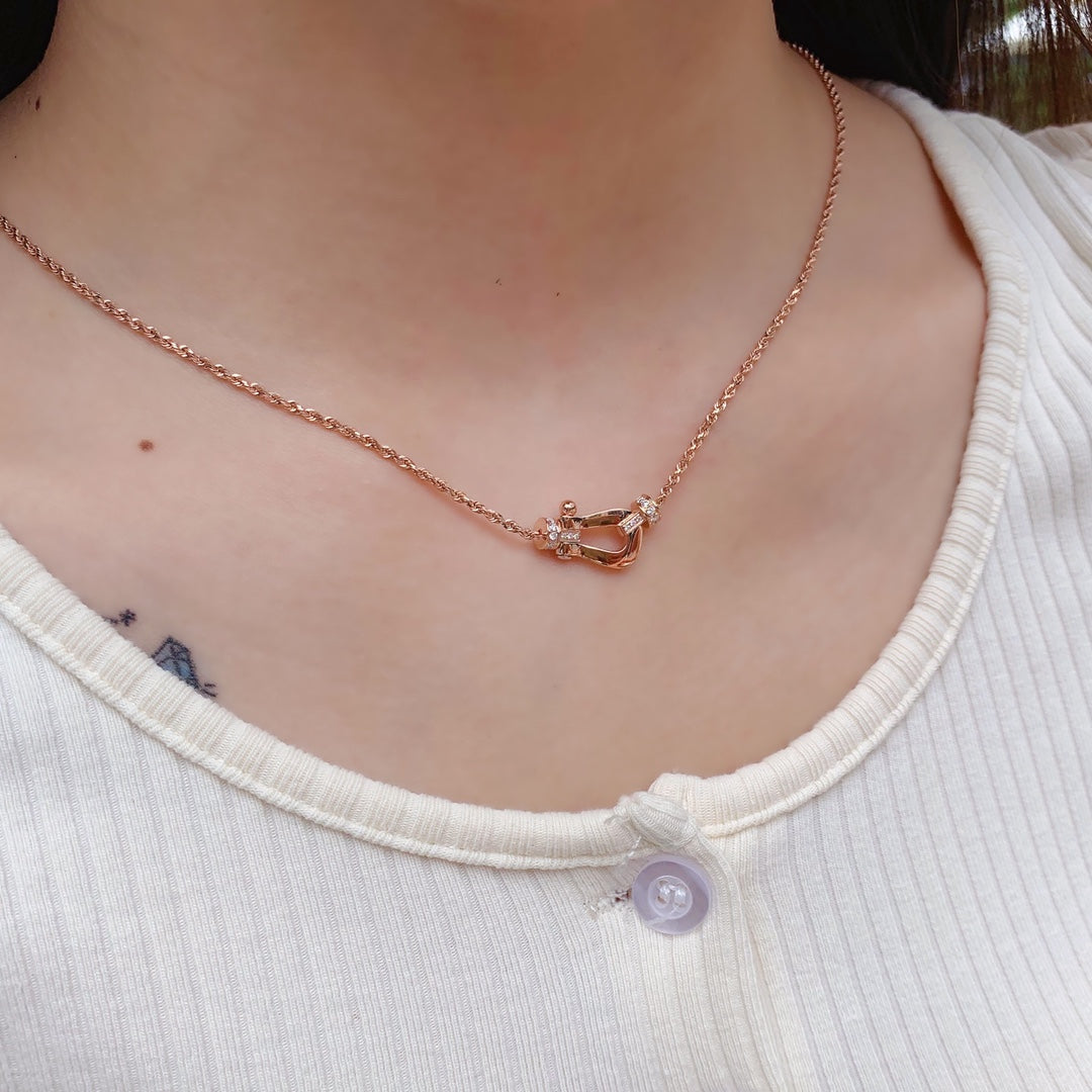 Aura FORCE 10 PINK GOLD DIAMOND NECKLACE