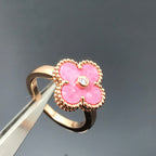 Aura CLOVER RHODONITE ROSE GOLD RING