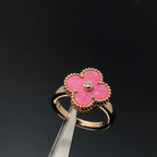 Aura CLOVER RHODONITE ROSE GOLD RING
