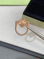 Aura CLOVER RIVERSIBLE ROSE GOLD RING