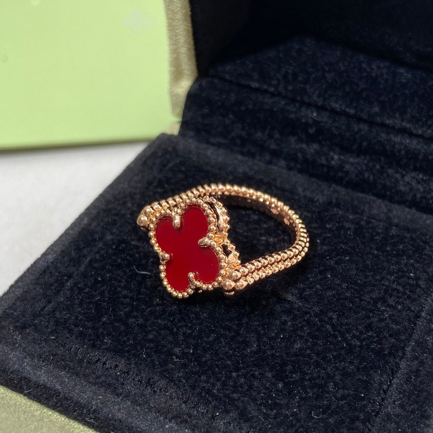 Aura CLOVER RIVERSIBLE ROSE GOLD RING
