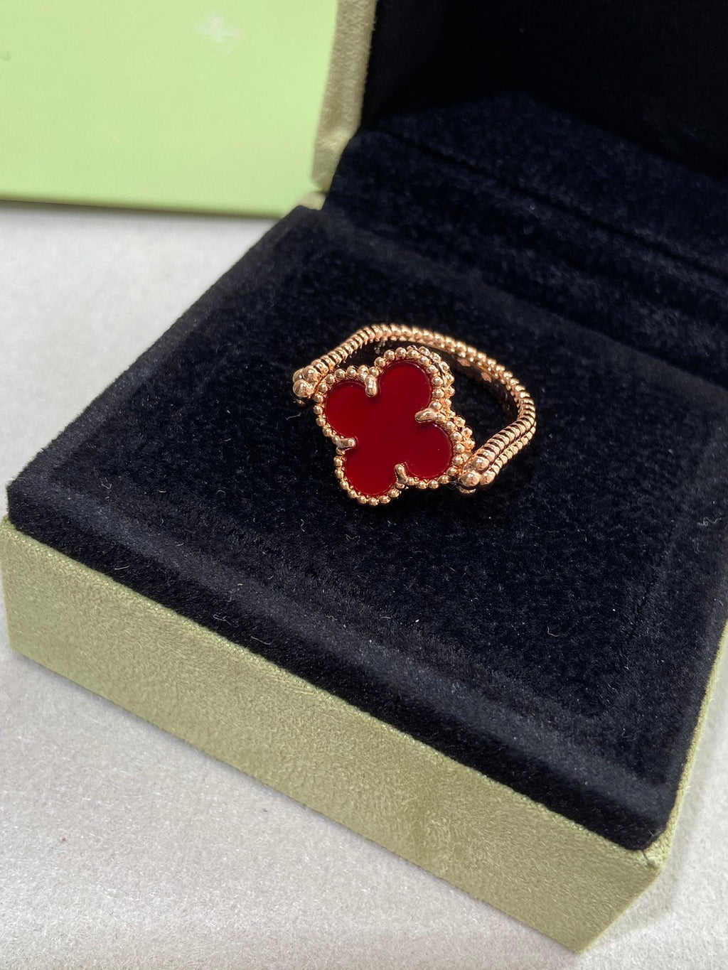 Aura CLOVER RIVERSIBLE ROSE GOLD RING