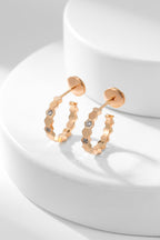 Aura BEE LOVE DIAMOND HOOP EARRINGS
