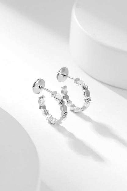 [⭐Aura ]BEE LOVE DIAMOND HOOP EARRINGS