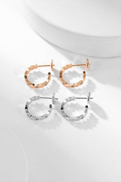 [⭐Aura ]BEE LOVE DIAMOND HOOP EARRINGS