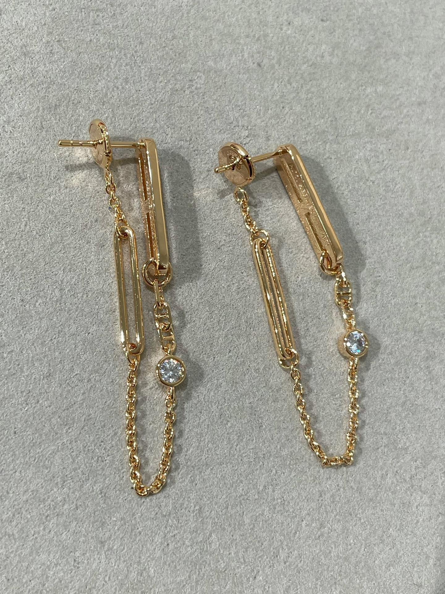 Aura CHAINE CHAOS DIAMOND DROP EARRINGS