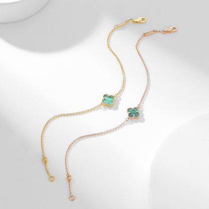 [⭐Aura ]CLOVER BRACELET MALACHITE 1 MOTIF