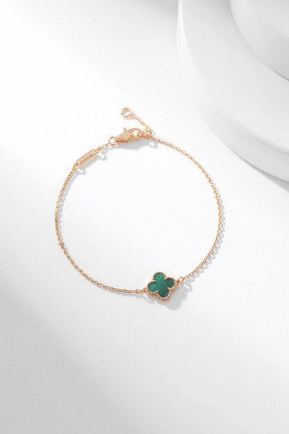 [⭐Aura ]CLOVER BRACELET MALACHITE 1 MOTIF