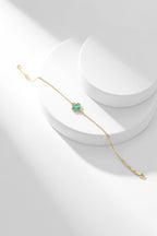 Aura CLOVER BRACELET MALACHITE 1 MOTIF