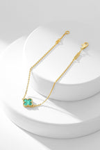 Aura CLOVER BRACELET MALACHITE 1 MOTIF