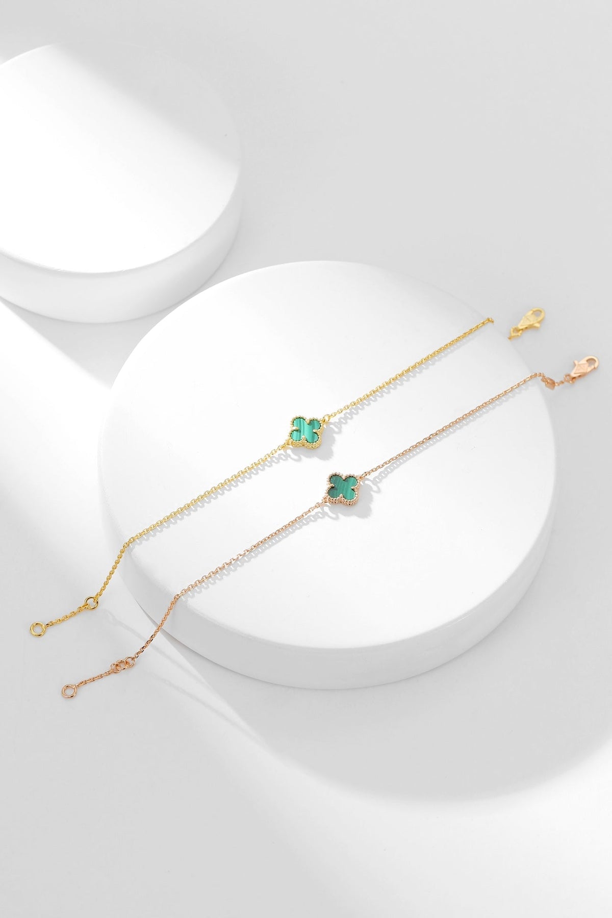[⭐Aura ]CLOVER BRACELET MALACHITE 1 MOTIF