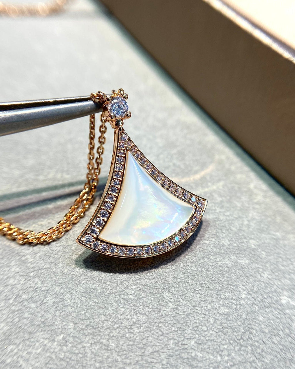 [⭐Veya]DREAM MOP DIAMANTPAVÉ HALSKETTE IN ROSÉGOLD