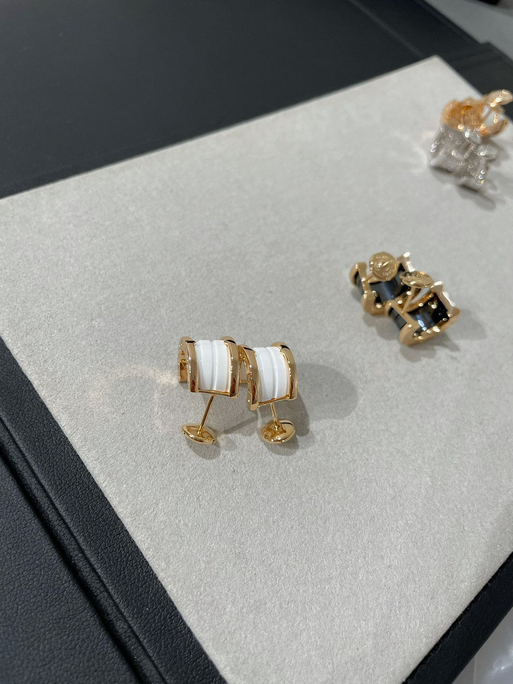 [⭐DORISW]ZERO 1 PINK GOLD CERAMIC EARRINGS