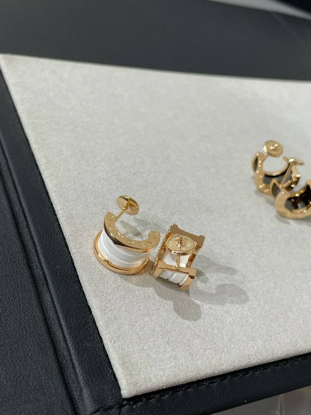 [⭐DORISW]ZERO 1 PINK GOLD CERAMIC EARRINGS