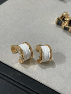 [⭐DORISW]ZERO 1 PINK GOLD CERAMIC EARRINGS