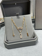 [Aura ] MOVE 2 ROW DIAMOND NECKLACE