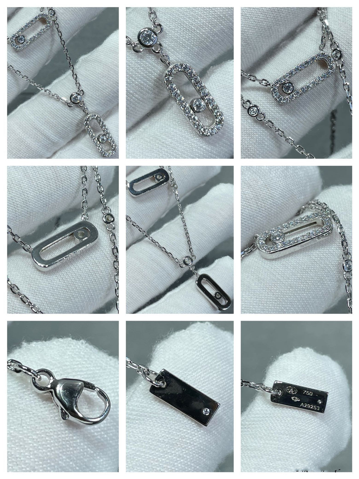 [⭐Aura ]MOVE 2 ROW DIAMOND NECKLACE