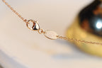 Aura JEUX MALACHITE 1 DIAMOND PINK GOLD NECKLACE