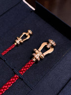 Aura FORCE 10 HALF DIAMOND PINK GOLD RED CORDERI LARGE AND MEDIUM MODEL