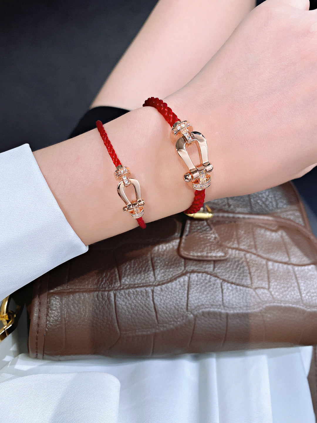 [⭐Aura ]FORCE 10 HALF DIAMOND PINK GOLD RED CORDERI LARGE AND MEDIUM MODEL