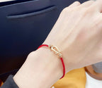 Aura FORCE 10 HALF DIAMOND PINK GOLD RED CORDERI LARGE AND MEDIUM MODEL