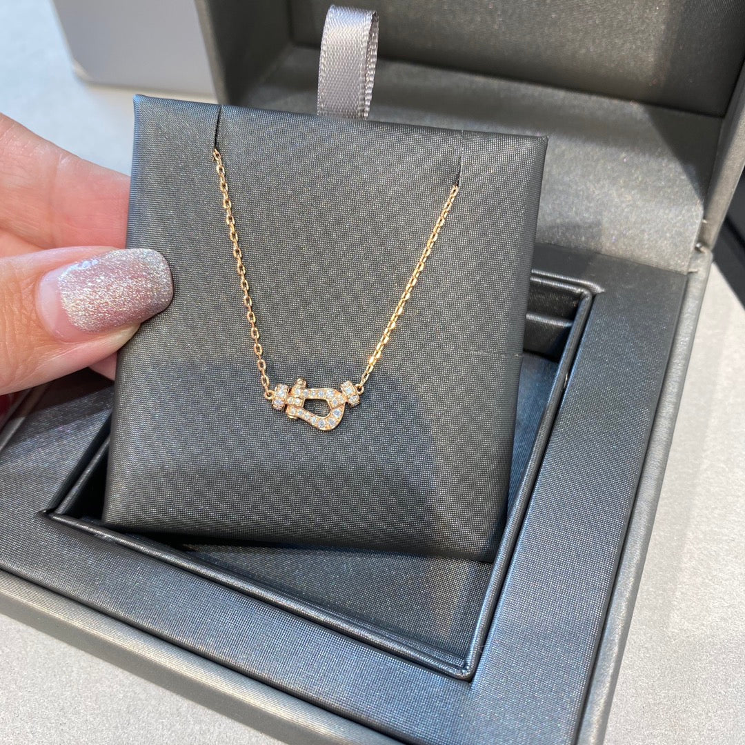 Aura FORCE 10 DIAMOND PINK GOLD NECKLACE MINI MODEL