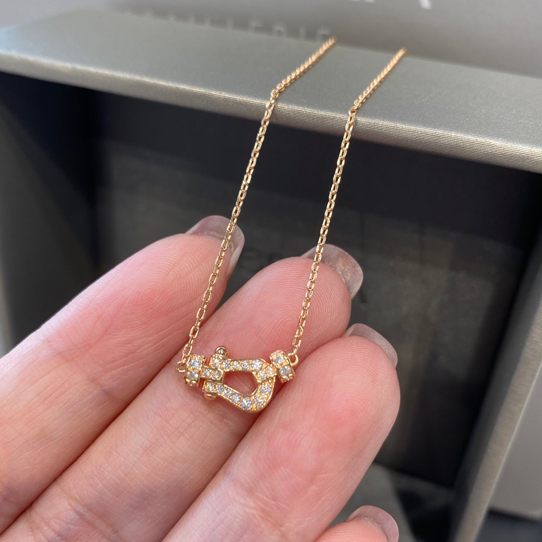 [⭐Aura ]FORCE 10 DIAMOND PINK GOLD NECKLACE MINI MODEL
