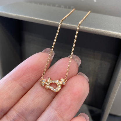 [⭐Aura ]FORCE 10 DIAMOND PINK GOLD NECKLACE MINI MODEL