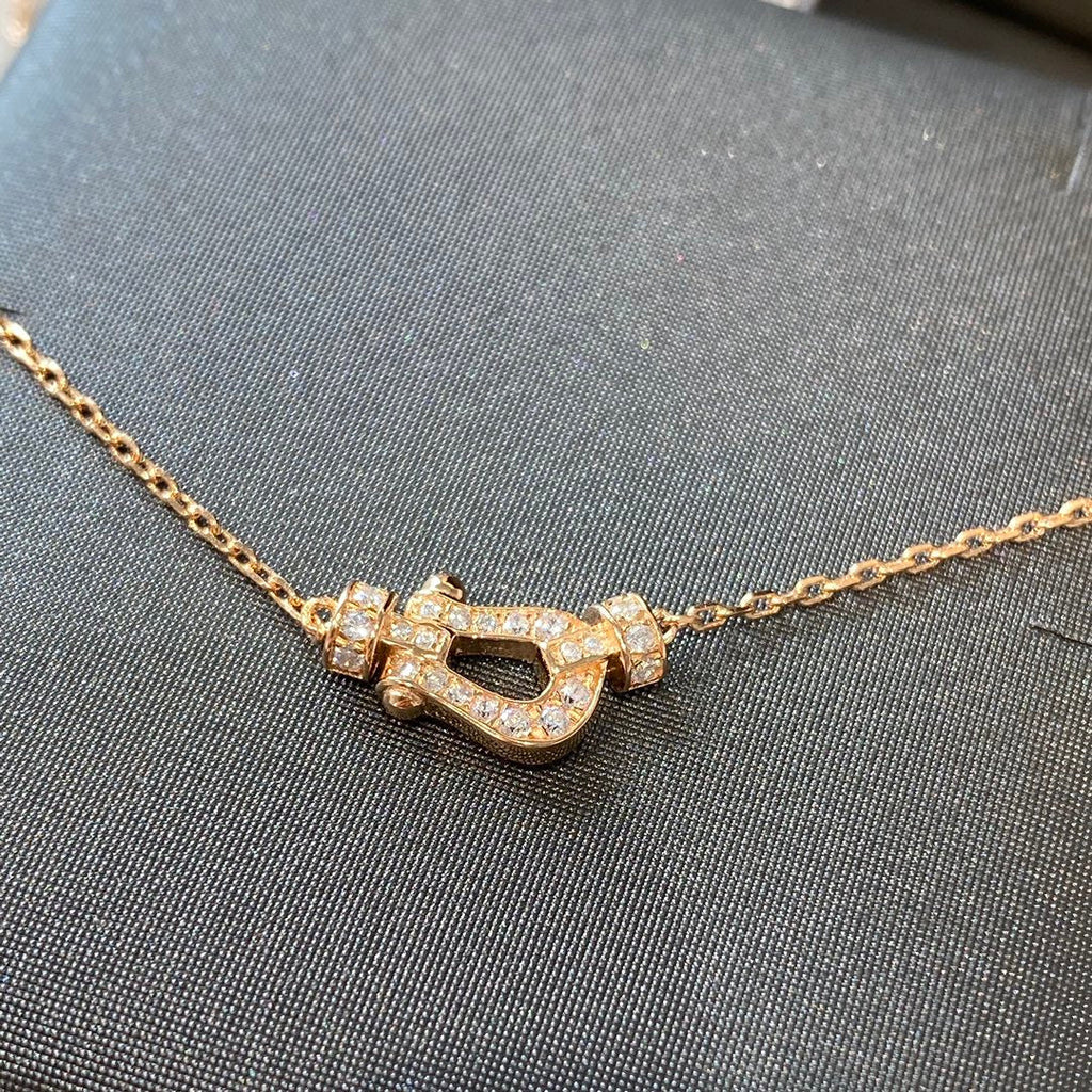 Aura FORCE 10 DIAMOND PINK GOLD NECKLACE MINI MODEL